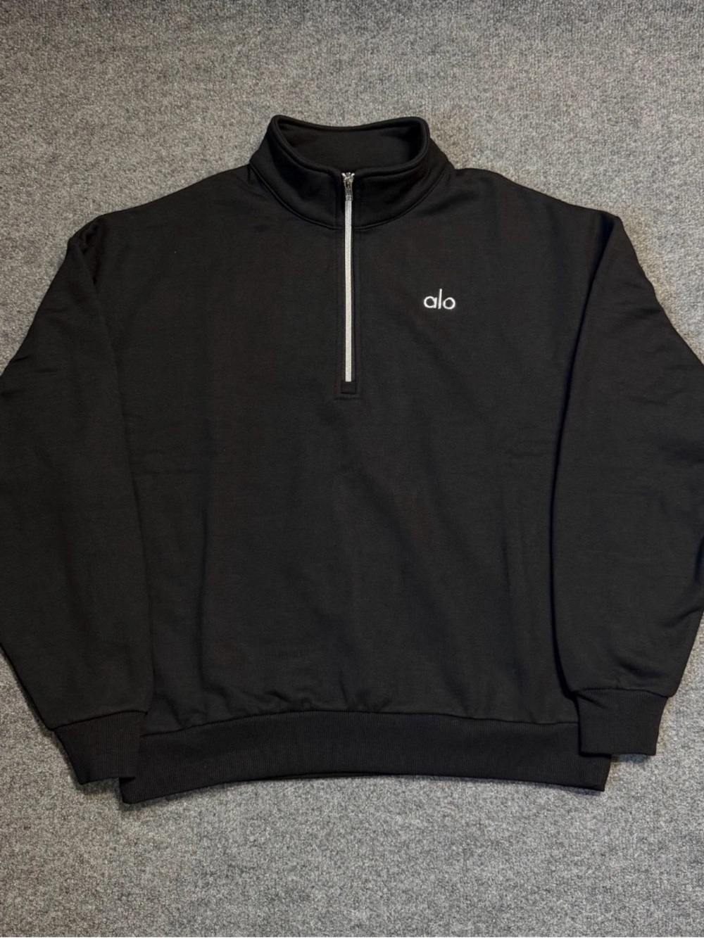 ALO Yoga Accodale Unisex Quarter Zip Full Zip Fleece Pullover - Picture 2 of 7